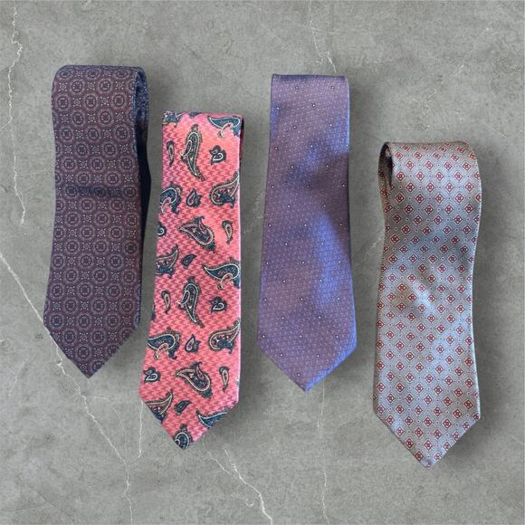 Lot of 4 Silk Ties, Nordstrom, Liberty, Reed, Preswick, EUC - Picture 1 of 5